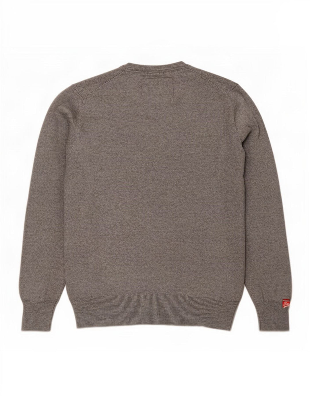 Superdry Jersey con cuello en V para hombre, talla grande, algodón gris