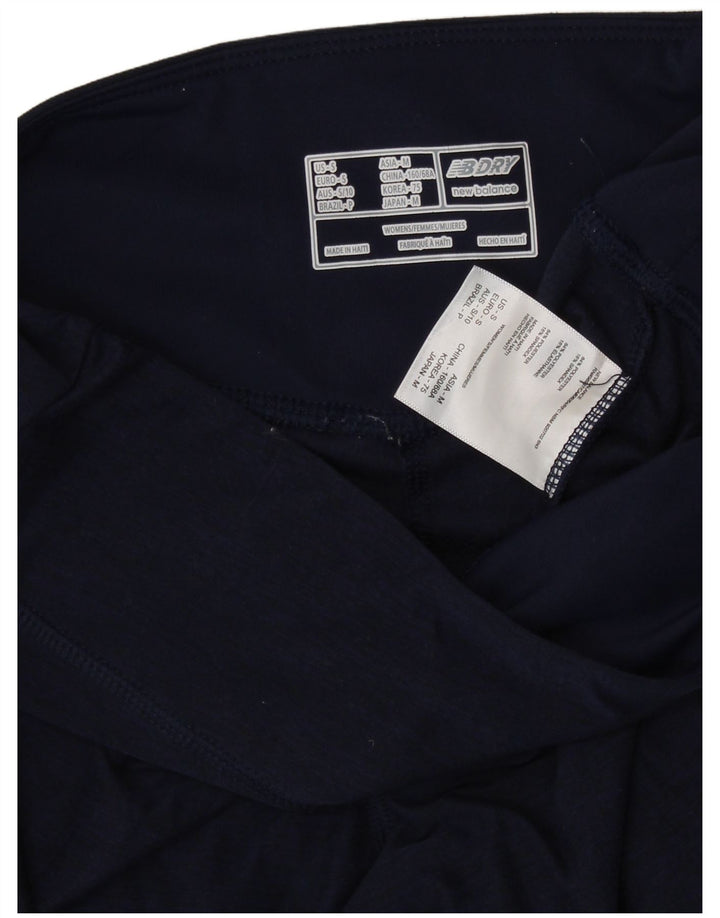 NEW BALANCE Leggings para mujer UK 8 Small Azul marino Poliéster