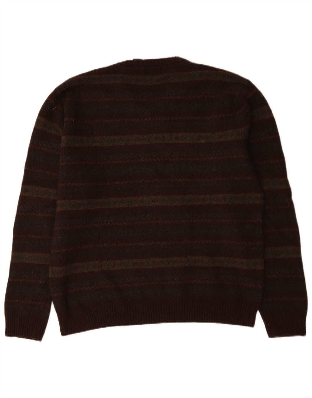 Chaps Suéter con cuello en V para hombre, talla grande, lana de cordero Fair Isle multicolor