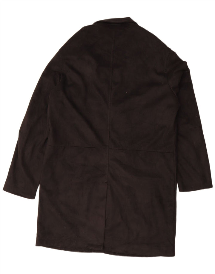 Zara Abrigo holgado para hombre UK 38 Mediano Poliéster negro