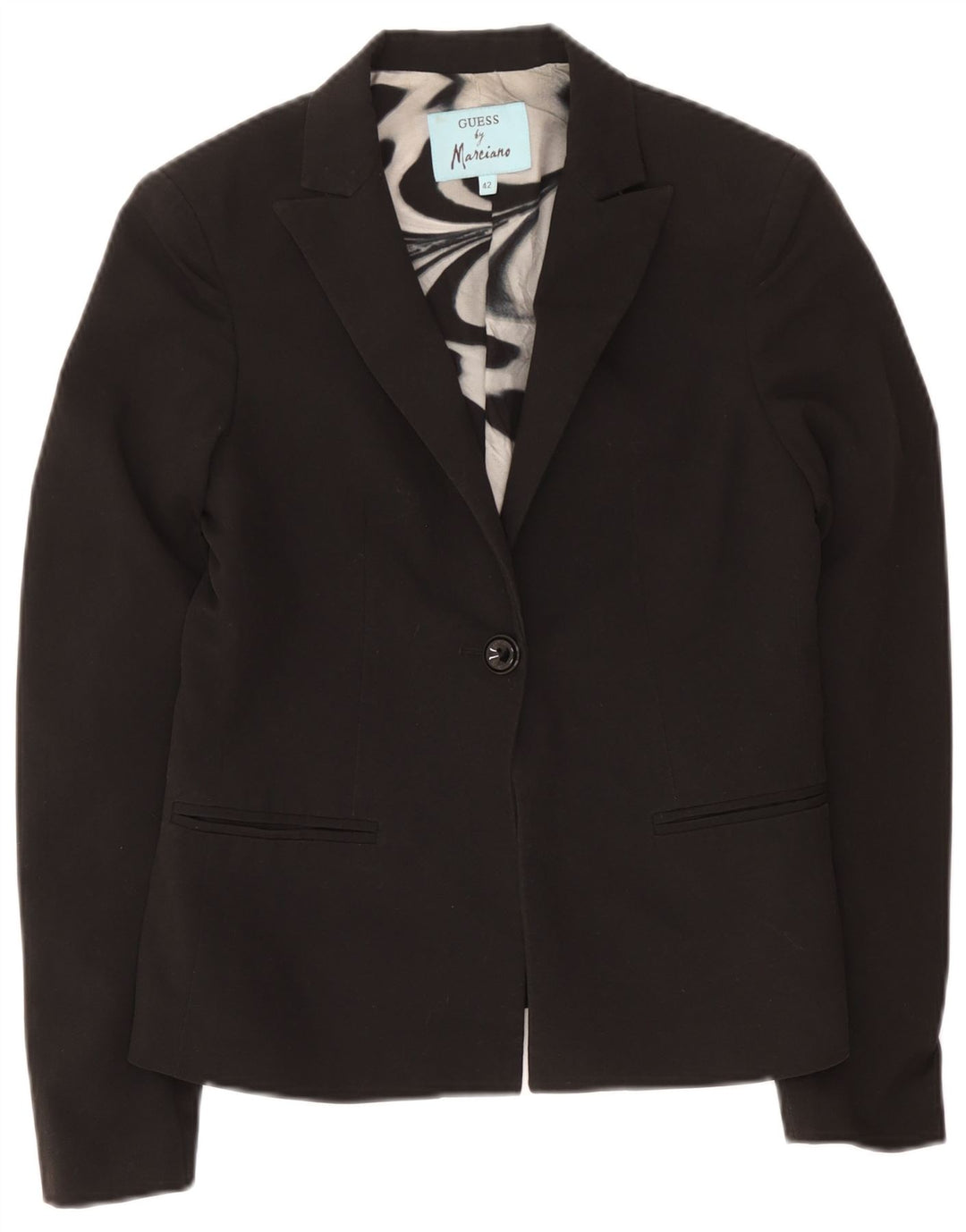 Guess By Marciano Chaqueta Blazer De 1 Botón Para Mujer IT 42 Mediano Negro