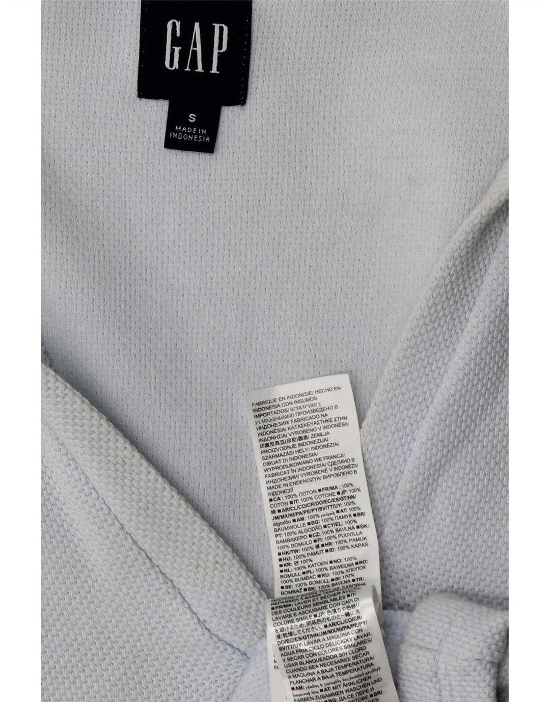 Gap Vestido Polo Extragrande para Mujer UK 10 Small Algodón Azul