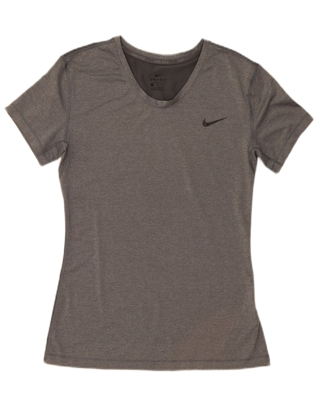 Nike - Camiseta Dri Fit para mujer, talla 40, poliéster gris grande