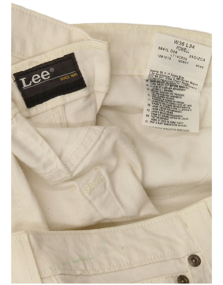 Vaqueros Lee Powell para mujer W36 L33 Algodón blanco