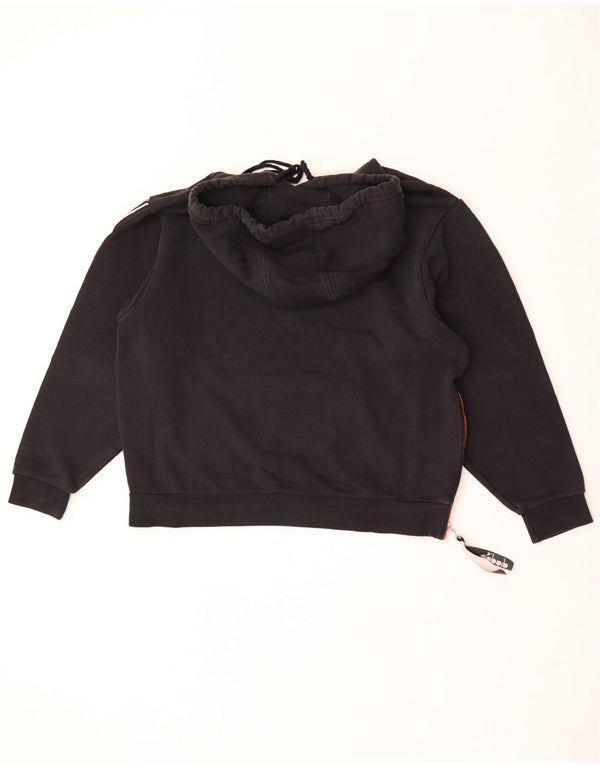 Diadora Sudadera Con Capucha Gráfica Para Hombre Jersey Pequeño De Algodón Negro