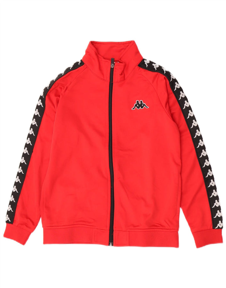 Kappa Boys Graphic Chándal Top Chaqueta 11-12 Años Rojo Colorblock