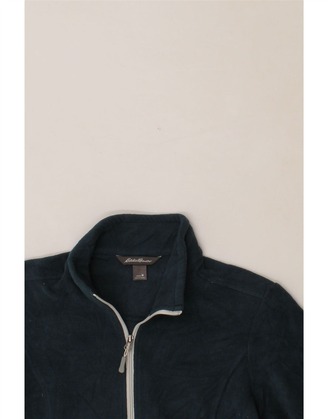 EDDIE BAUER Womens Fleece Jacket UK 14 Medium Navy Blue Polyester Vintage Eddie Bauer and Second-Hand Eddie Bauer from Messina Hembry 