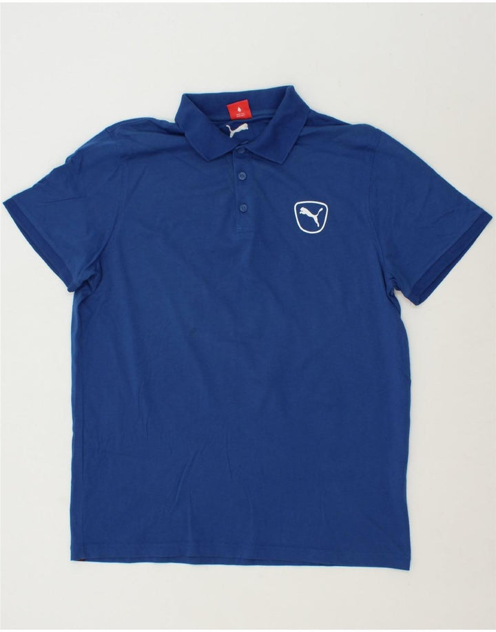 PUMA Mens Polo Shirt 2XL Blue Cotton Vintage Puma and Second-Hand Puma from Messina Hembry 