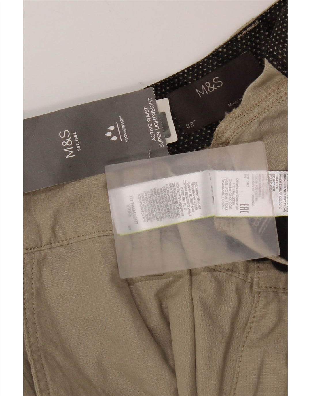 Marks & Spencer Shorts Cargo para Hombre W32 Algodón Beige Medio
