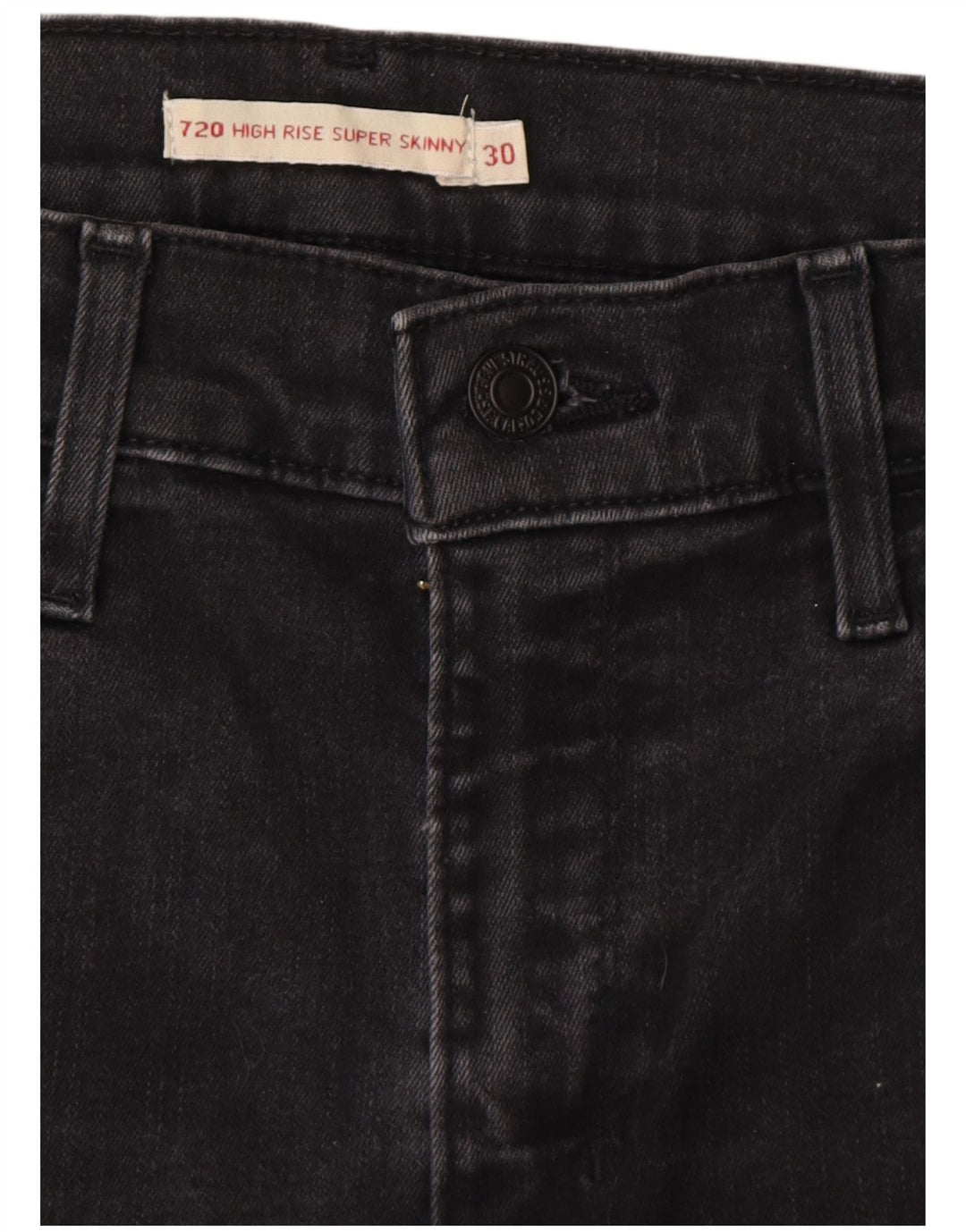 LEVI'S Jeans súper ajustados de talle alto 720 para mujer W30 L27 Algodón gris