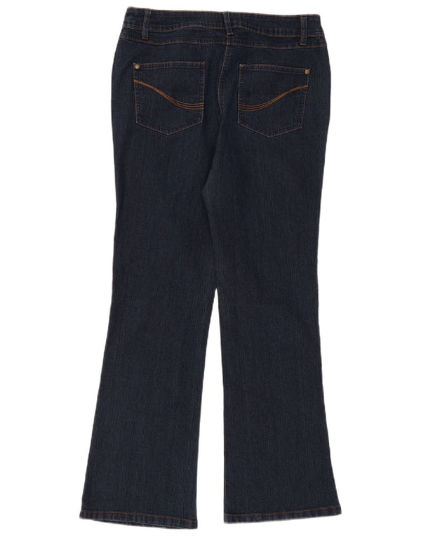 M&Co Womens Bootcut Jeans UK 14 Large W34 L30 Navy Blue Cotton