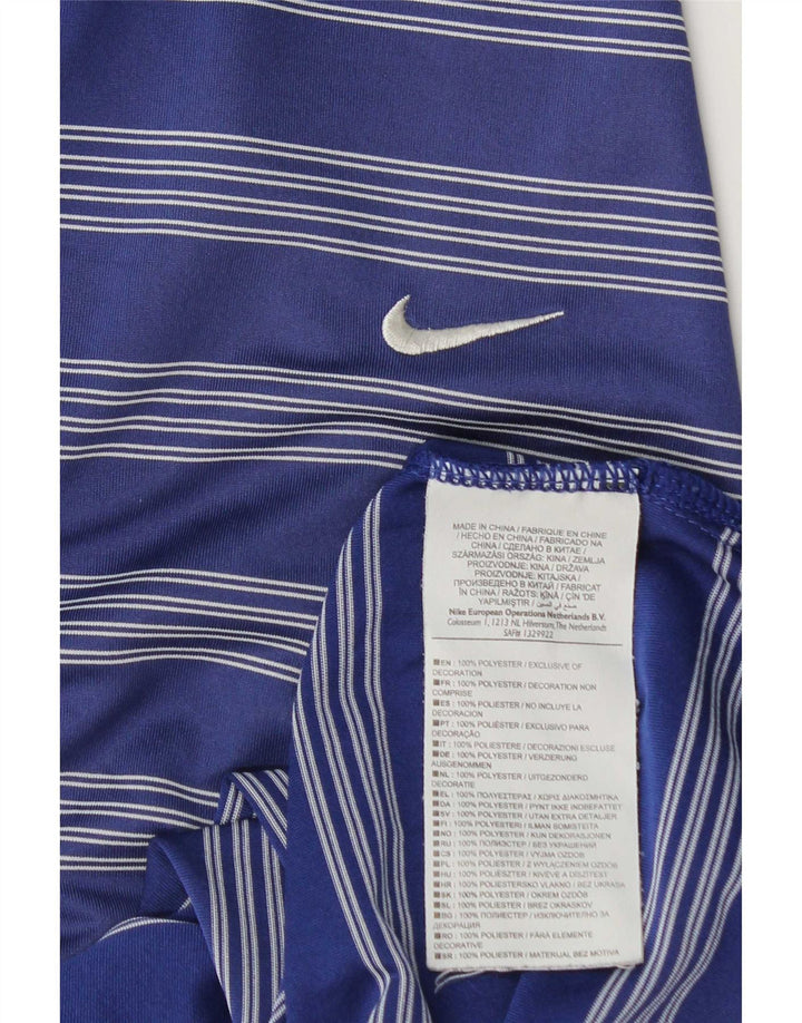 Nike Polo para hombre 2XL Poliéster a rayas azul marino