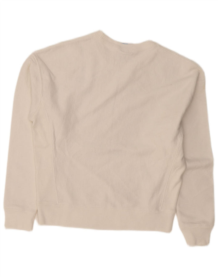 Champion Sudadera para mujer Jumper UK 14 Medium White Cotton