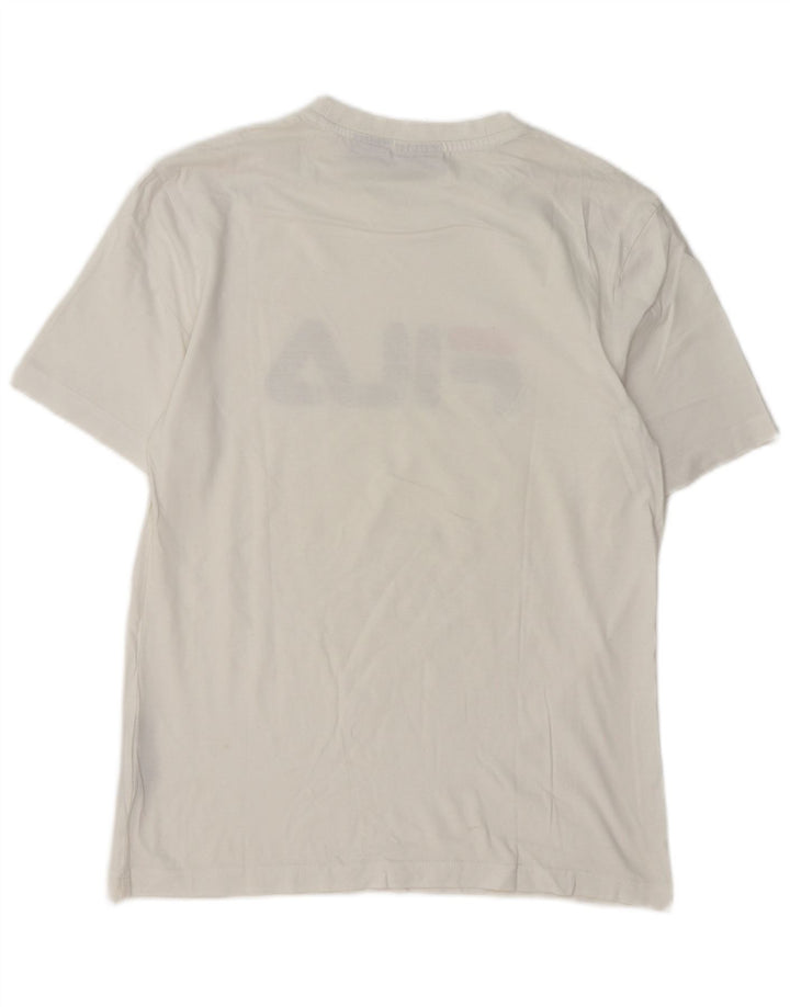 Fila Camiseta gráfica para hombre Top Small White Cotton