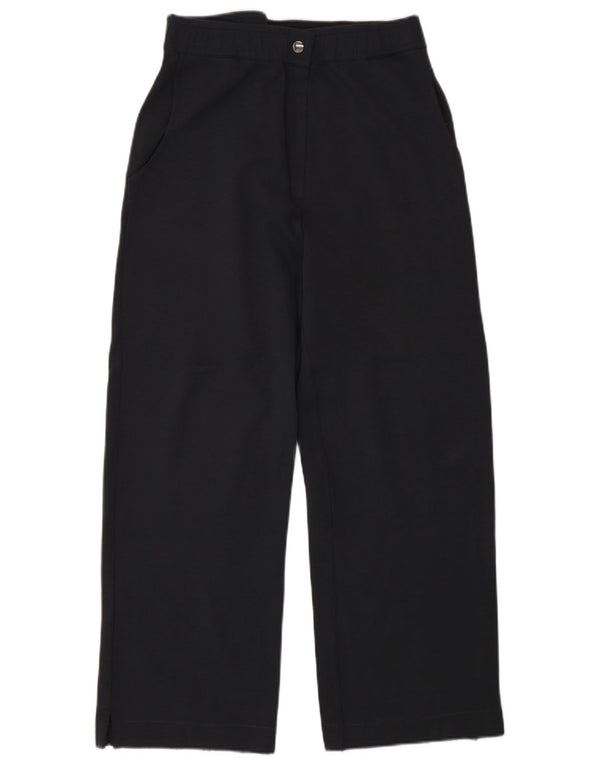 Massimo Dutti Pantalón Ancho De Talle Alto Mujer Medium W28 L28 Azul Marino