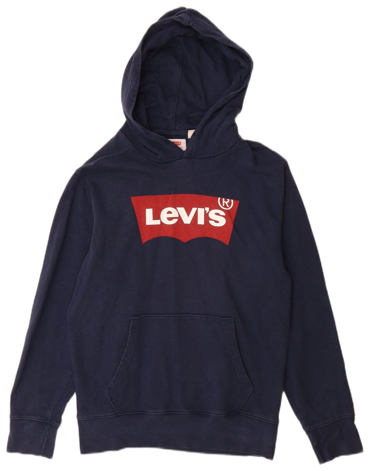 Levi's Hombre Sudadera Con Capucha Gráfica Jersey Pequeño De Algodón Azul Marino