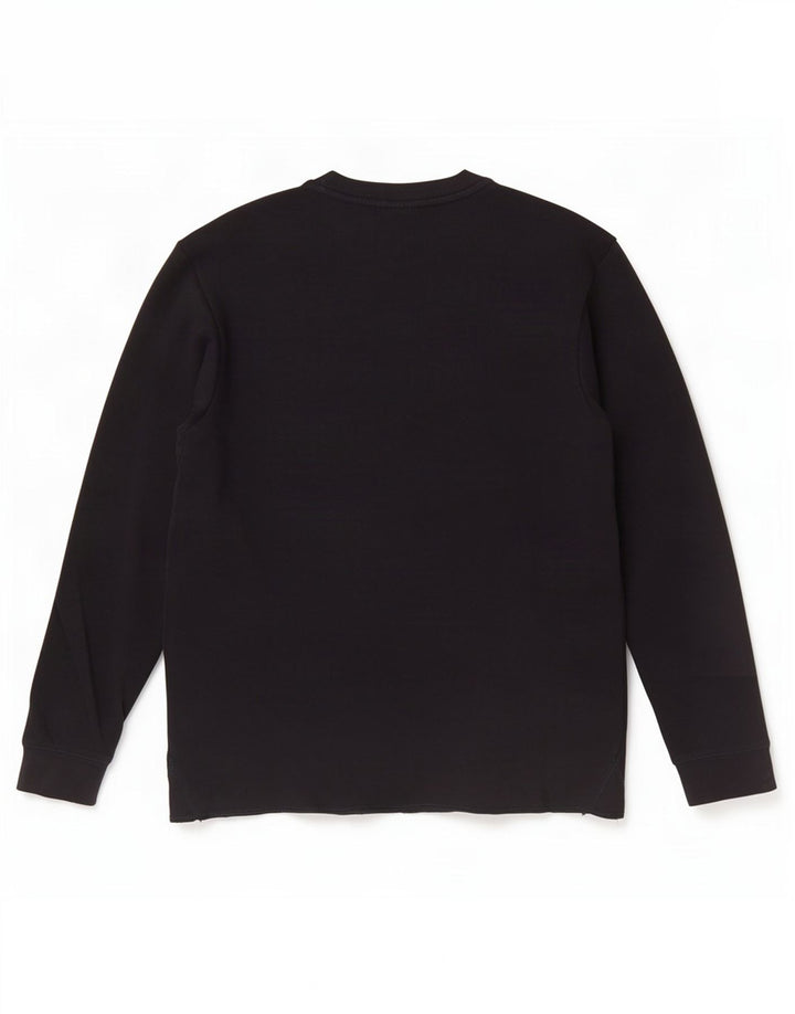 Zara Hombre Top Manga Larga Medio Negro Algodón