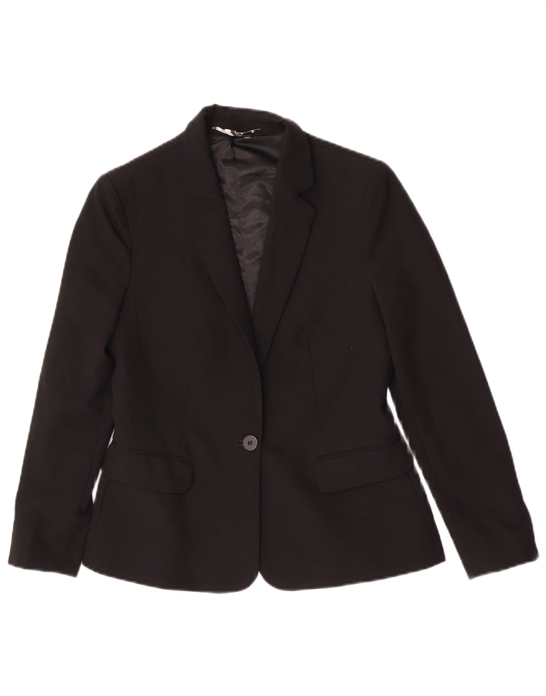 Topshop Chaqueta tipo blazer con 1 botón para mujer UK 6 XS Poliéster negro