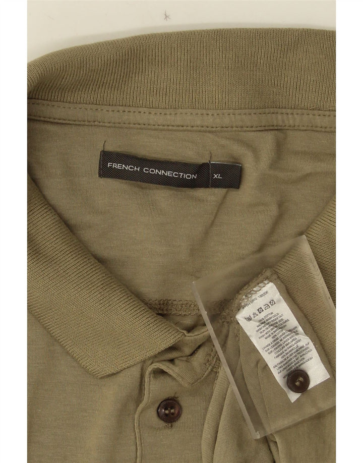 French Connection Polo Hombre XL Algodón Caqui