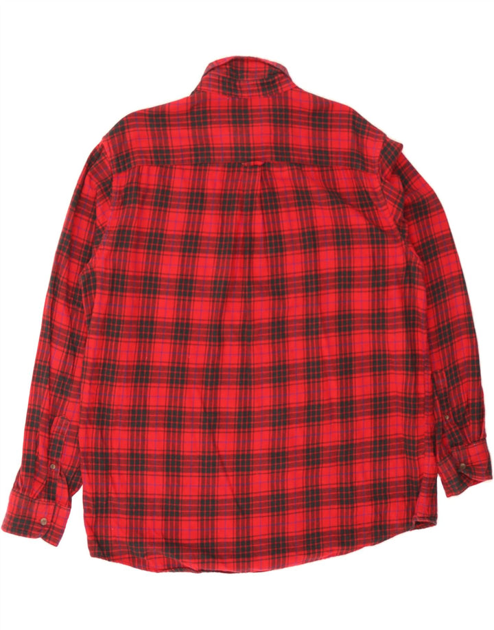CHAPS Mens Big & Tall Flannel Shirt XL Red Check Cotton Vintage Chaps and Second-Hand Chaps from Messina Hembry 