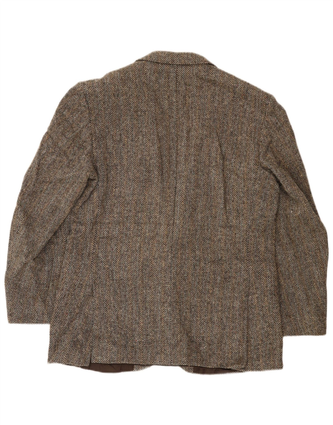Harris Tweed Chaqueta tipo blazer de 2 botones para hombre Reino Unido 40 Lana de espiga marrón grande