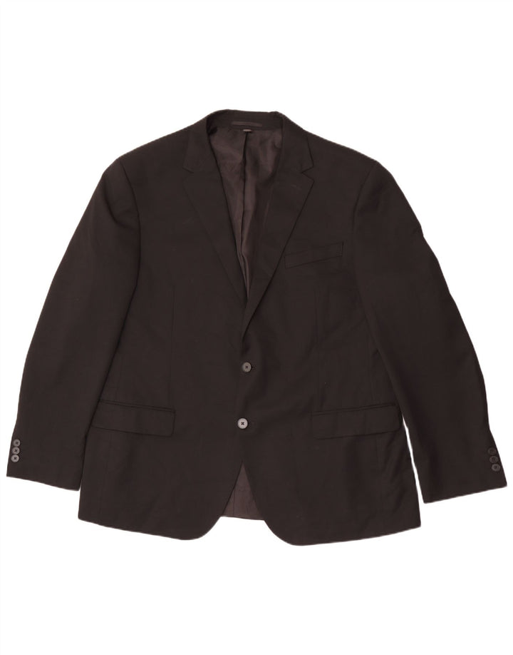 Marks & Spencer Chaqueta tipo blazer de 2 botones para hombre UK 46 XL Poliéster negro
