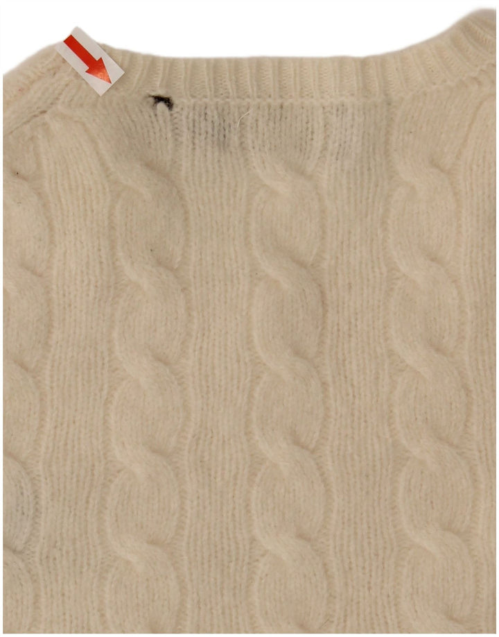 Polo Ralph Lauren - Jersey de cuello redondo para mujer, talla 12, color blanco apagado