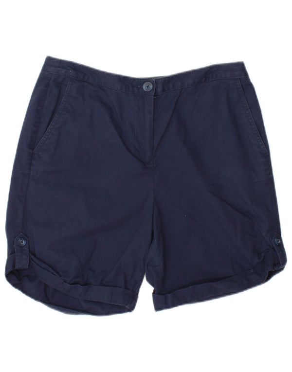 Marks & Spencer Pantalones cortos chinos para mujer UK 10 Small W27 Azul marino Algodón
