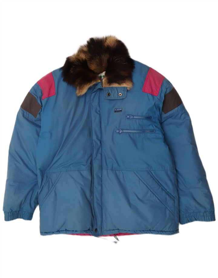 Diadora Chaqueta acolchada reversible para hombre UK 36 Small Azul