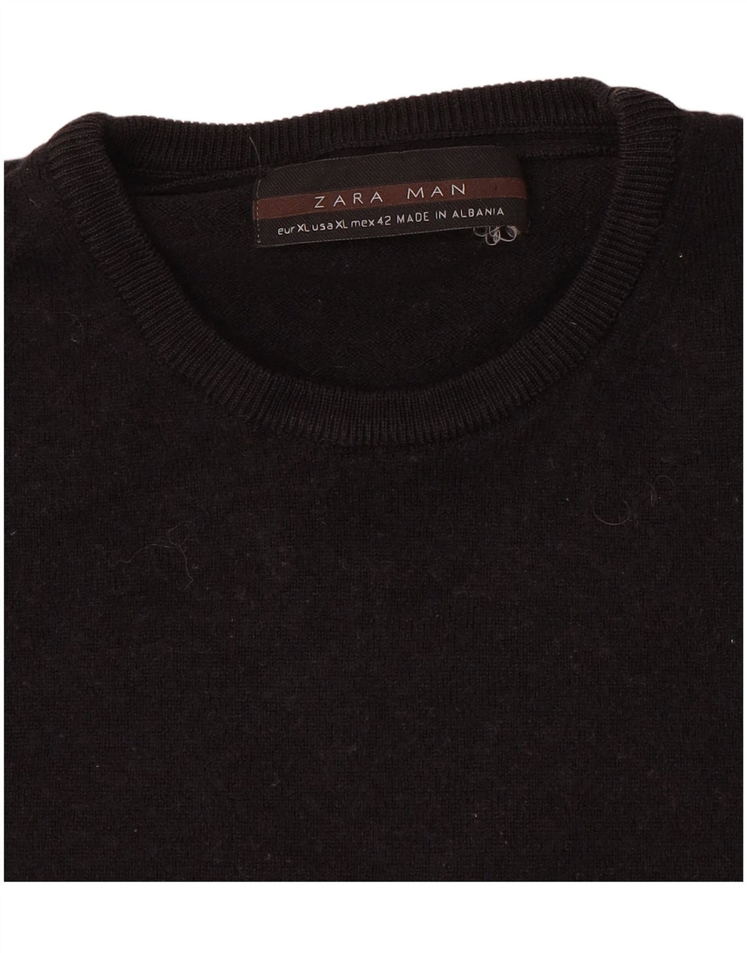 Zara Hombre Jersey Cuello Redondo Jersey XL Negro