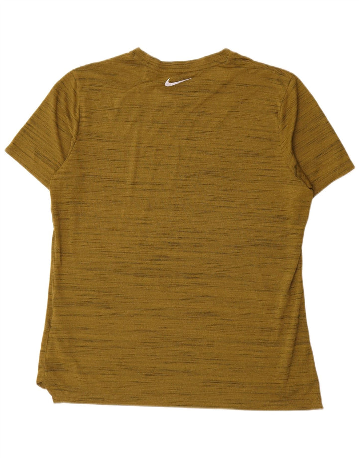 NIKE Camiseta Dri Fit para Hombre Top Grande de poliéster moteado en Caqui