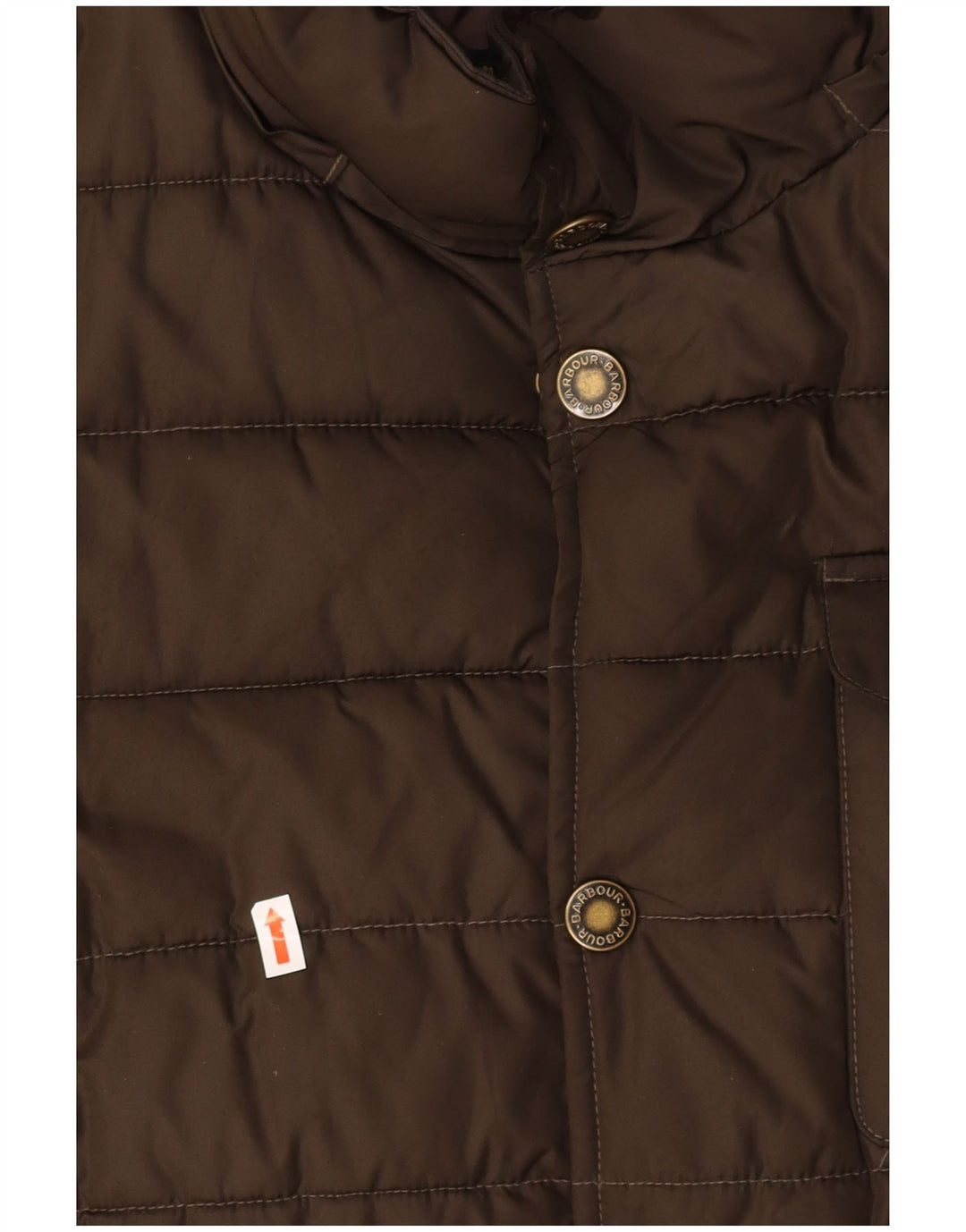 BARBOUR Chaqueta acolchada para hombre UK 36 Small Marrón Poliéster