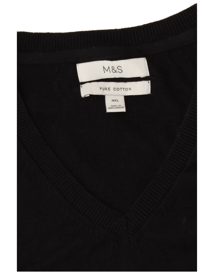 Marks & Spencer - Camiseta sin mangas para hombre, talla 4XL, algodón negro