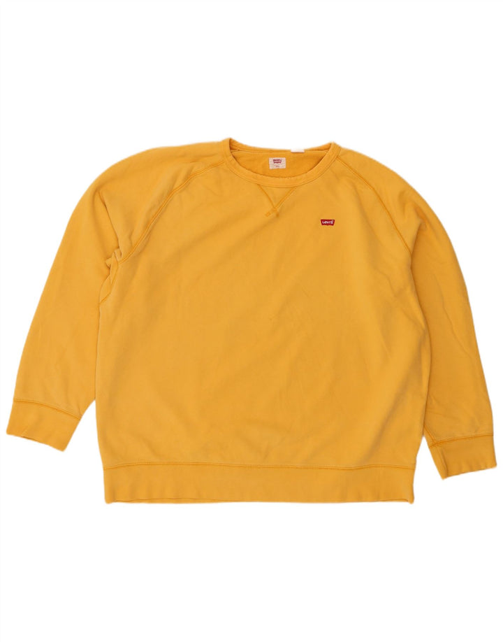 Levi's Sudadera extragrande para mujer UK 20 2XL Algodón amarillo