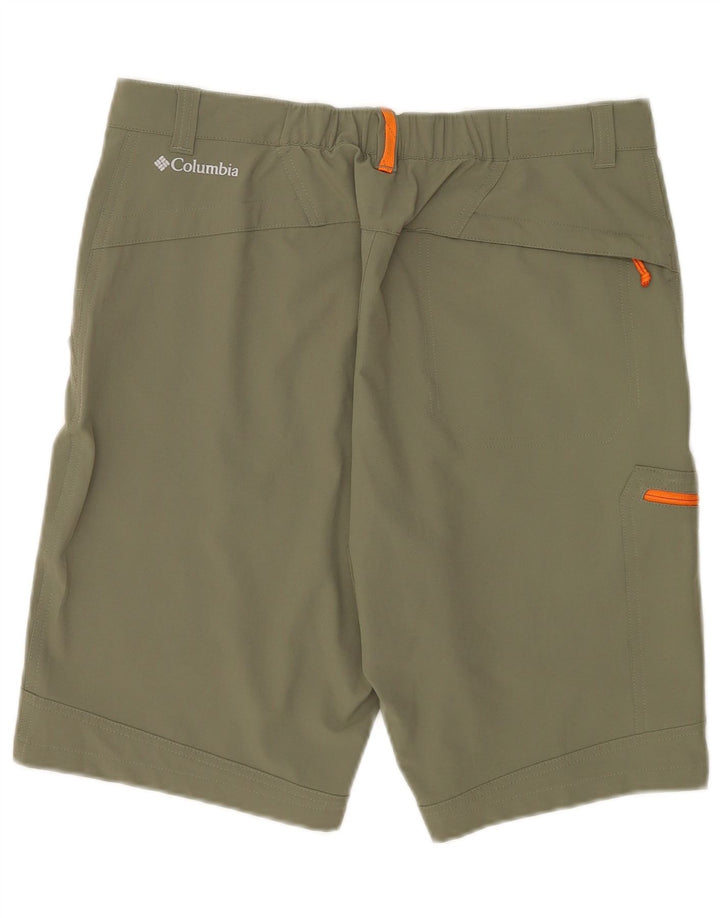 Columbia Pantalones cortos cargo Omni-Shield para hombre W34 Poliéster caqui grande