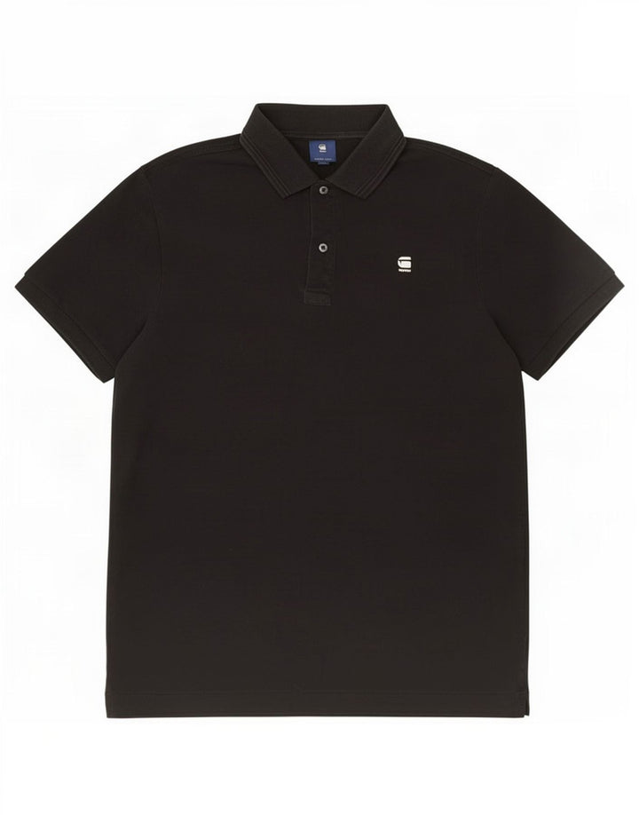 G-Star Polo para hombre de algodón negro mediano