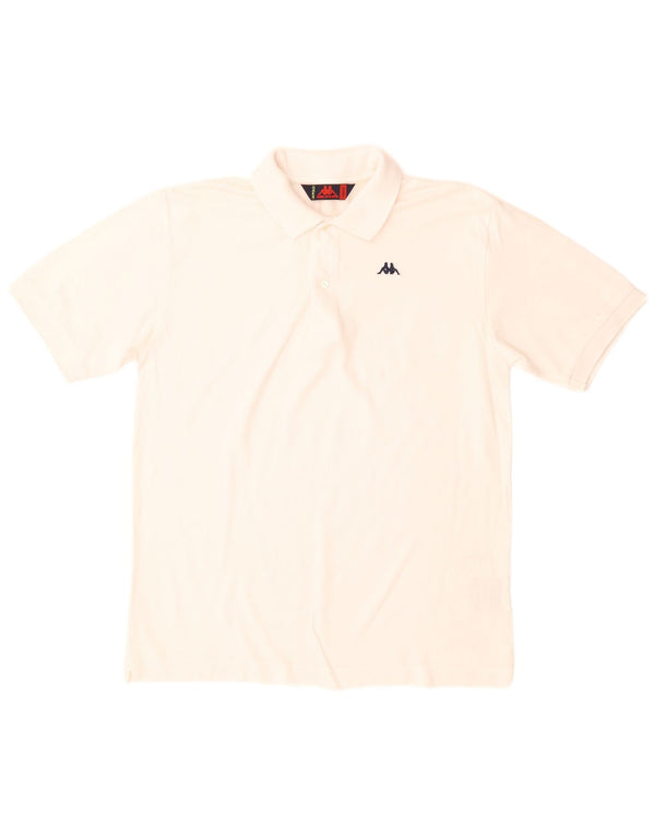 Polo Kappa Hombre Algodón Blanco Mediano