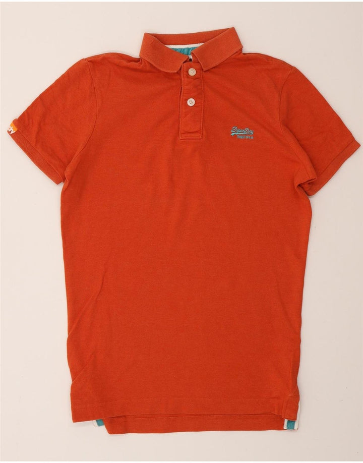 SUPERDRY Polo alto para hombre de algodón naranja medio