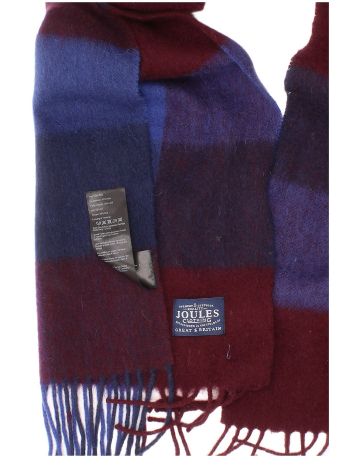 Bufanda rectangular para hombre Joules de lana a cuadros azules talla única