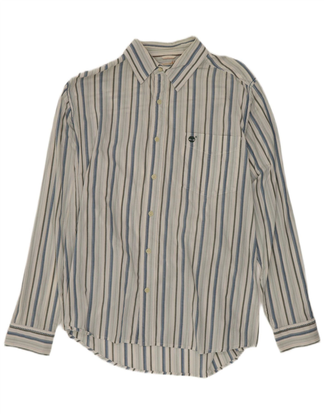Camisa Timberland Hombre Grande Algodón A Rayas Azul