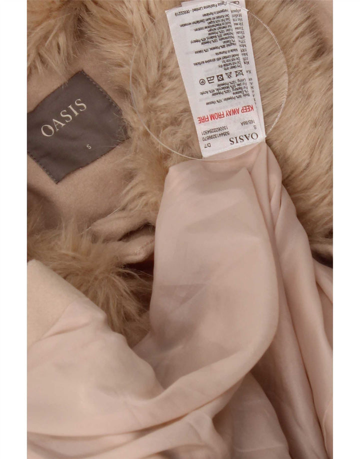 Abrigo Oasis para mujer UK 10 Small Beige Poliéster
