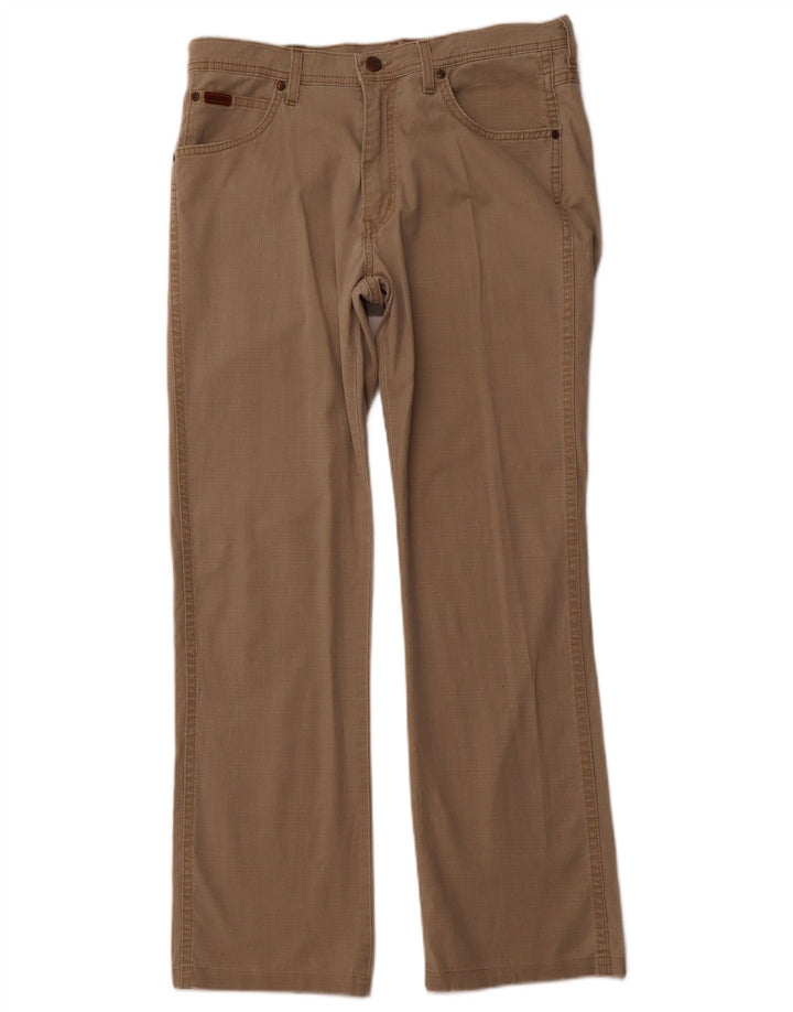 WRANGLER Pantalones casuales rectos elásticos Arizona para hombre W34 L30 Marrón