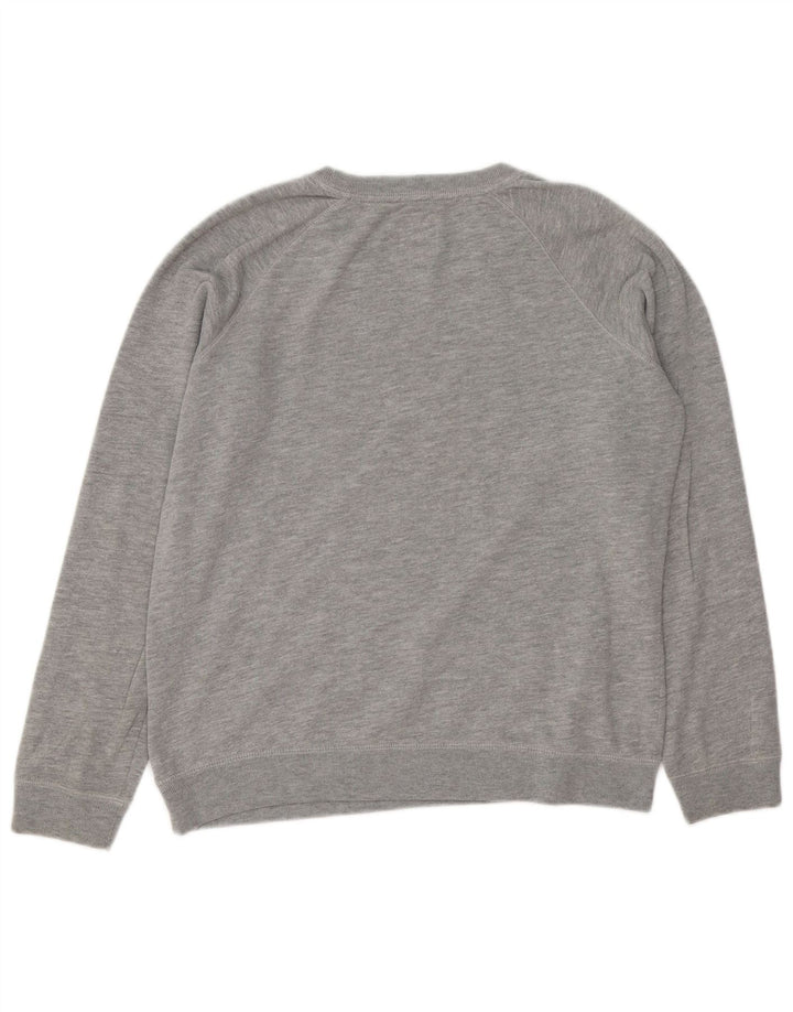 JACK WILLS Sudadera gráfica para mujer Jumper UK 40 Grande Gris moteado