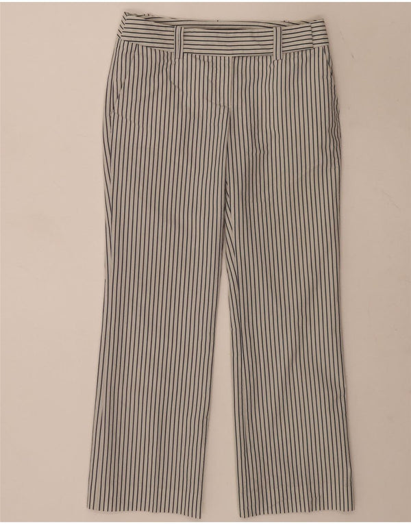 Zara Pantalón De Traje Recto Para Mujer EU 38 Small W28 L29 Black Pinstripe