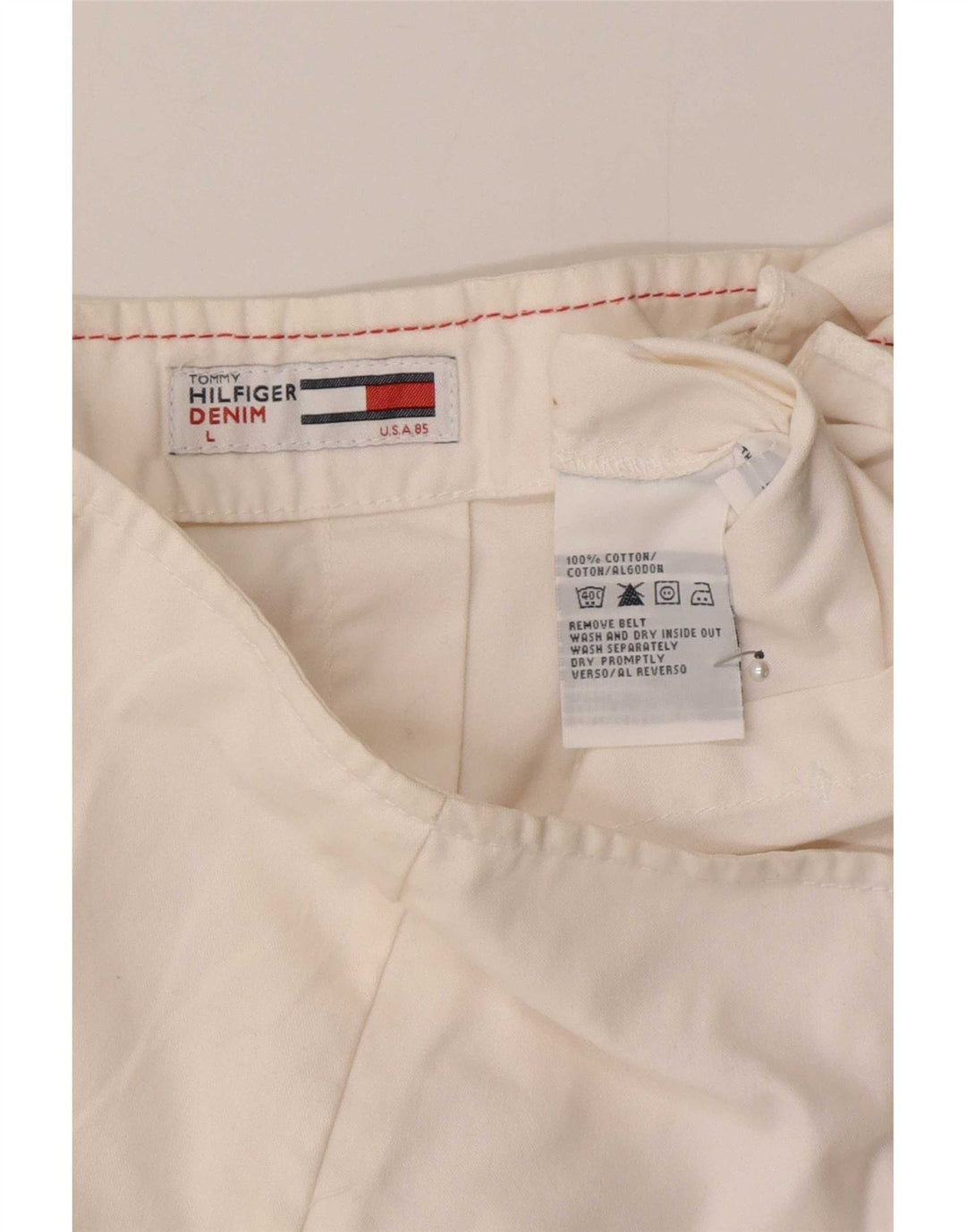 Tommy Hilfiger Minifalda para Mujer Grande W32 Algodón Blanco