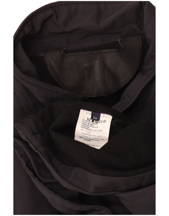 Trussardi Chaqueta utilitaria para hombre IT 58 4XL Azul marino Poliéster