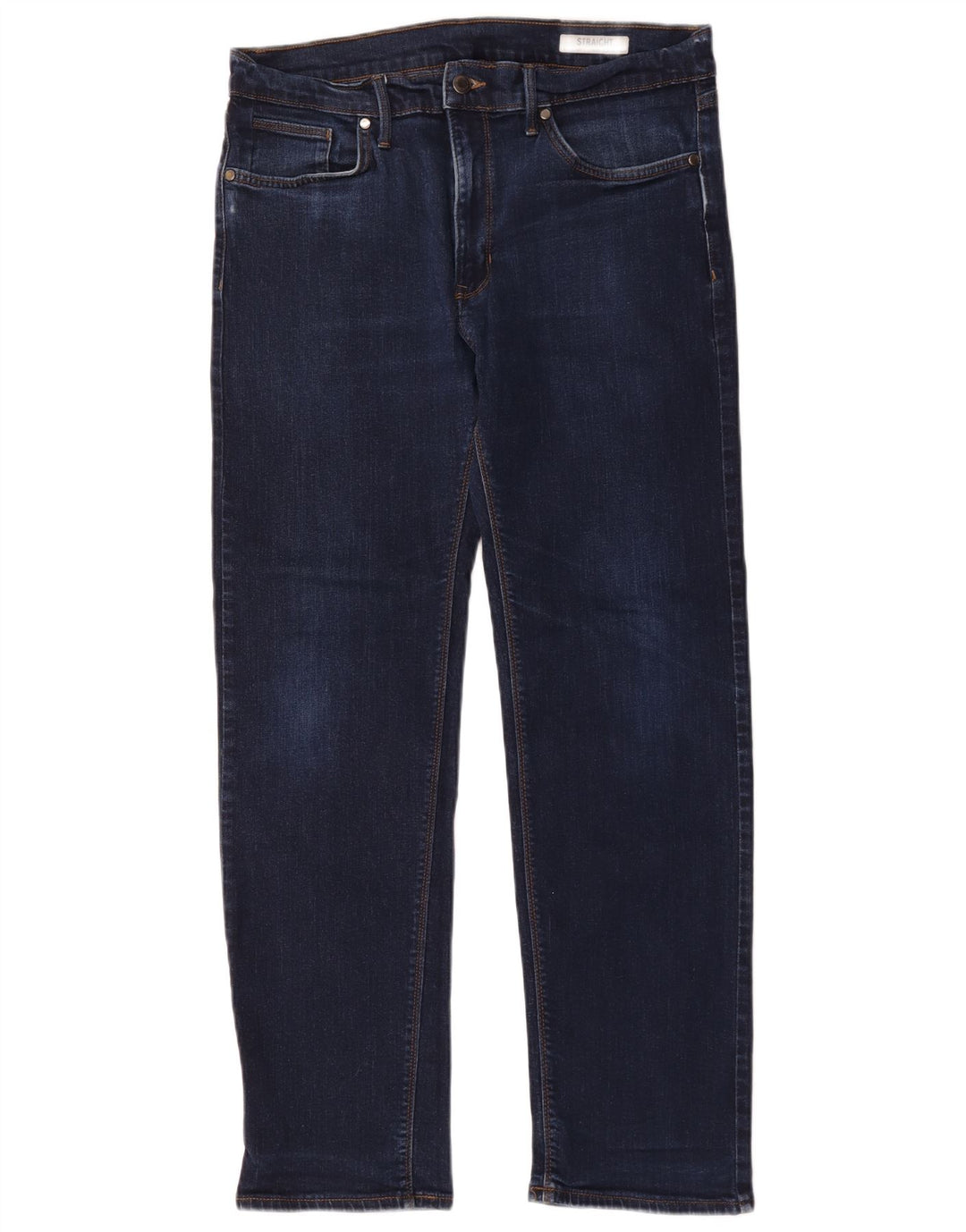 Marks & Spencer Jeans rectos para hombre W34 L31 Algodón azul marino