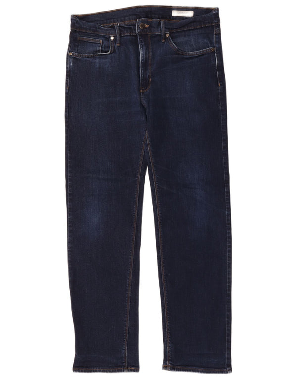 Marks & Spencer Jeans rectos para hombre W34 L31 Algodón azul marino