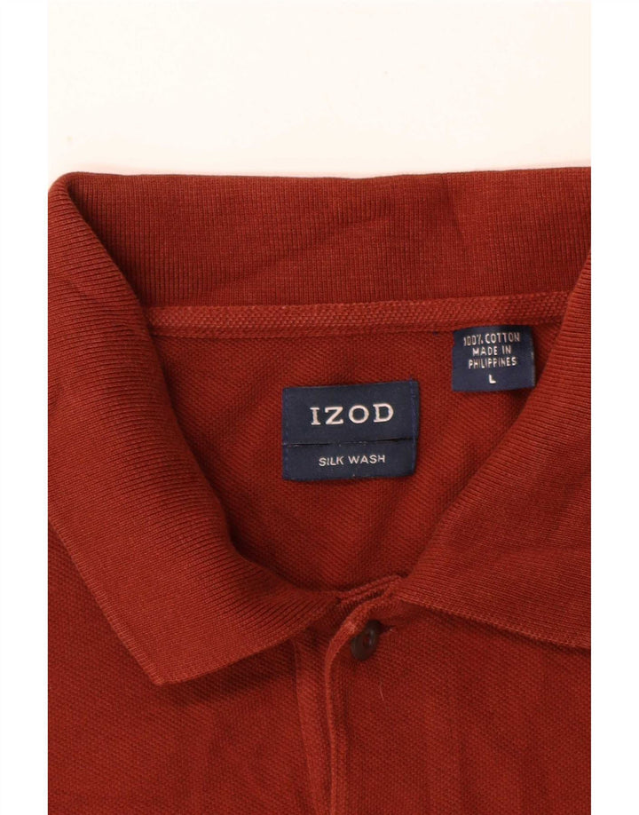 Izod Polo Hombre Grande Granate Algodón