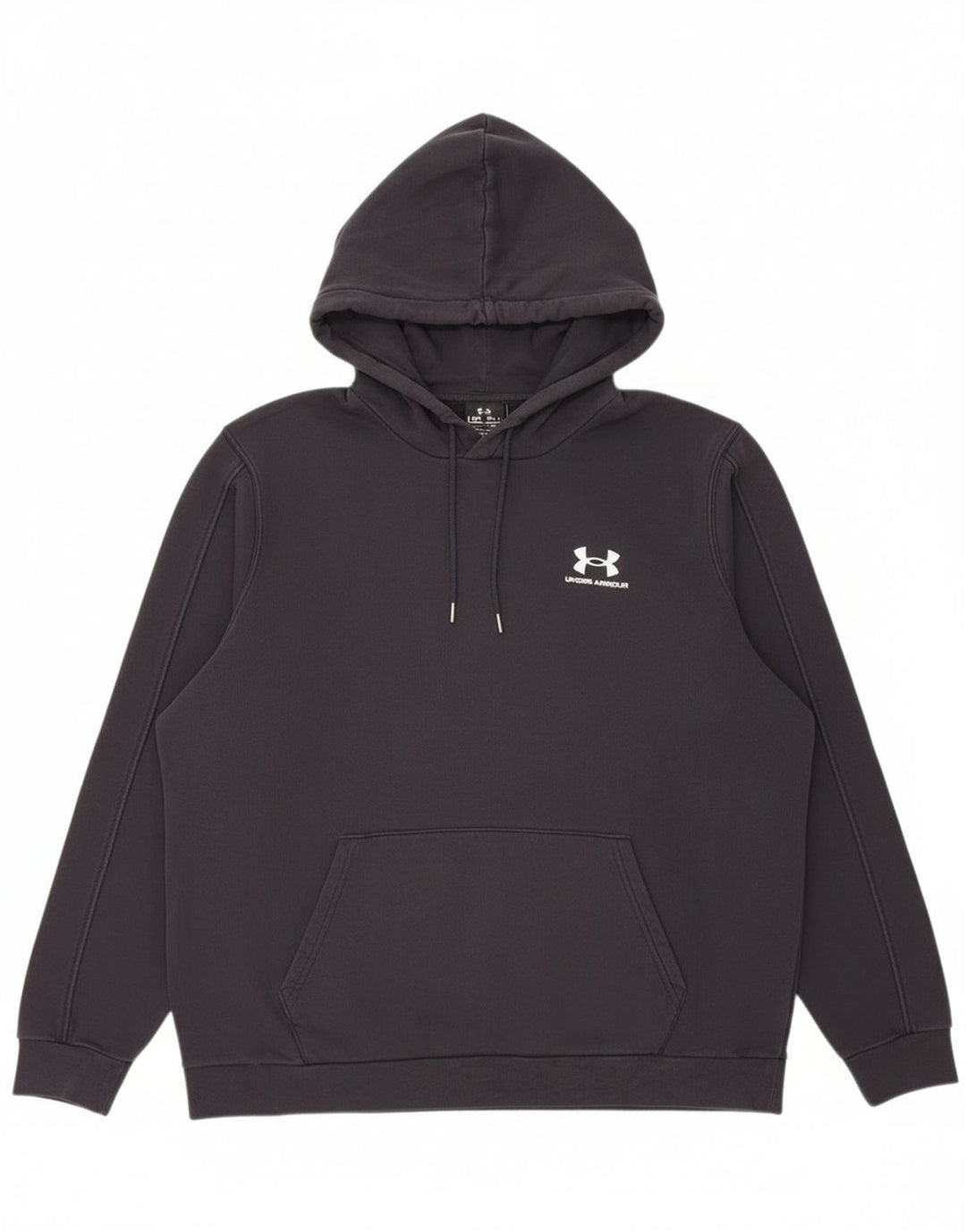 Under Armour Jersey con capucha para hombre, talla grande, algodón negro